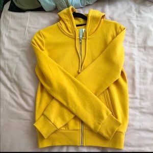 H&M yellow zip up hoodie